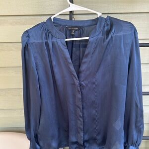 Banana Republic Blue Relaxed Buttoned Blouse